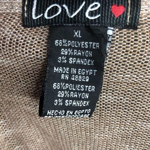 Love ❤️ Juniors Sweater S/S XL Tan and White Lace - Picture 7 of 7